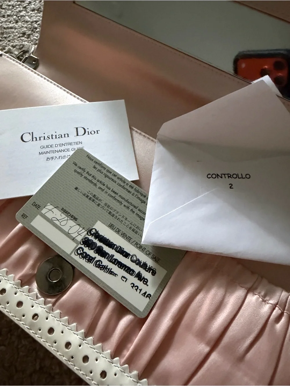 White and Gray Textured Clutch with Decorative Buckle